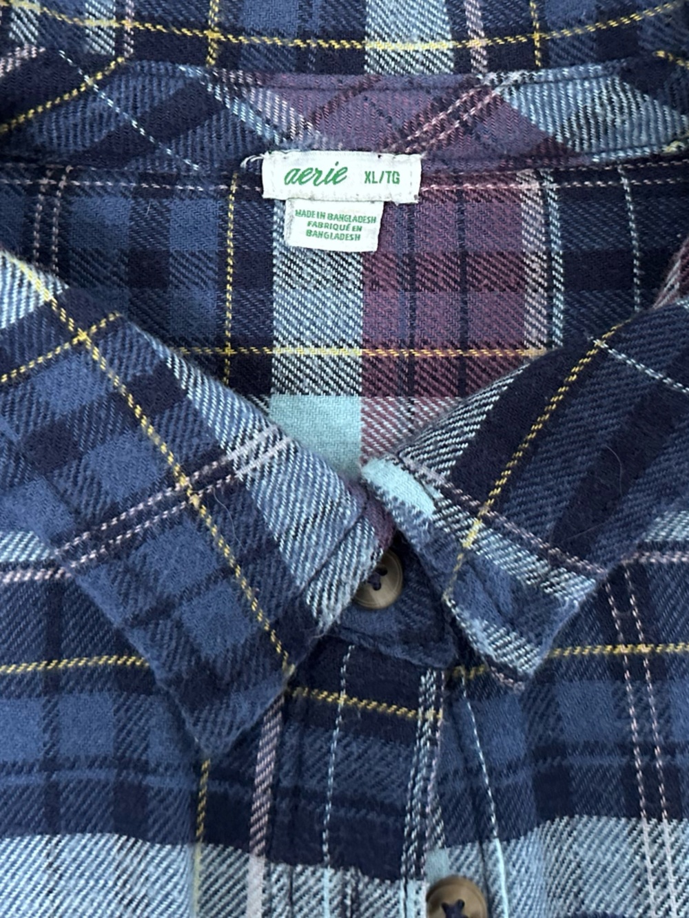 aerie Plaid Button-Down Shirt - Picture 3 of 3